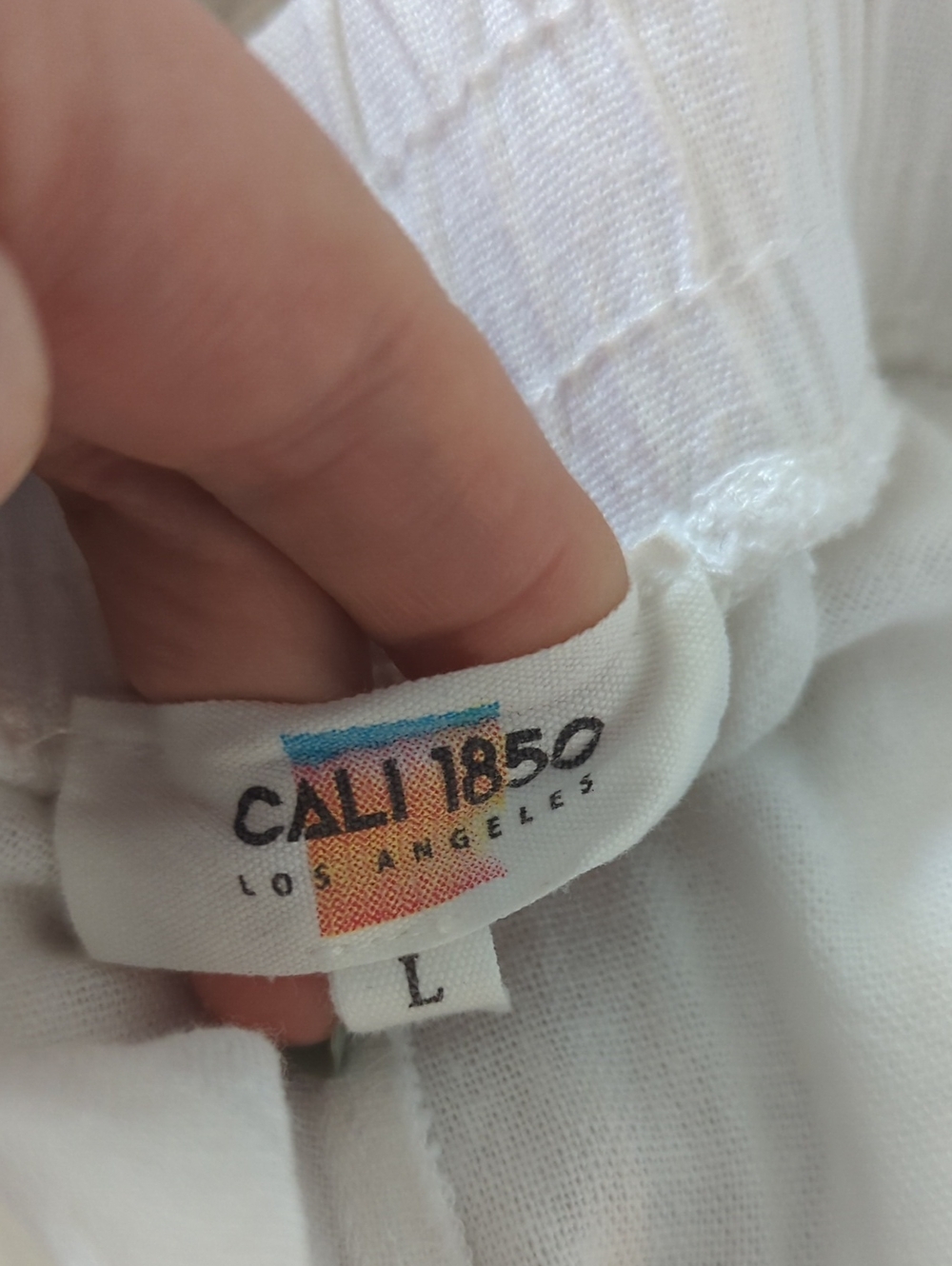 CALI 1850 Los Angeles White Wide-Leg Pants - Women's - Picture 2 of 2